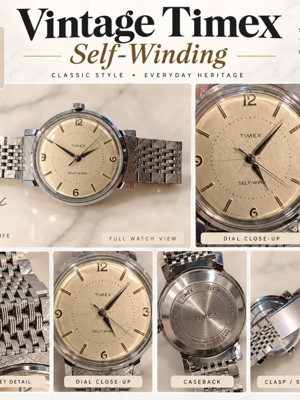 1963 Timex Viscount Self-Wind Automatic Vintage Men’s Watch – Runs Great